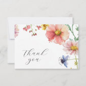 Carte De Remerciements Une petite fille Wildflower (Devant)