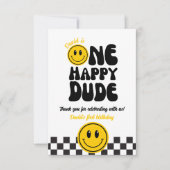 Carte De Remerciements Une photo d'anniversaire de joyeux drille avec vis (Devant)