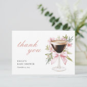 Carte De Remerciements Une toute petite fête prénatale Espresso Martini (Debout devant)