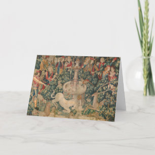 Carte De Remerciements Unicorn est trouvé, Tapisserie médiévale