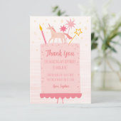 Carte De Remerciements Unicorn Flat Anniversaire (Debout devant)