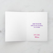 Carte De Remerciements Unicorne tendance avec Fleurs Papillons & Confetti (Intérieur)