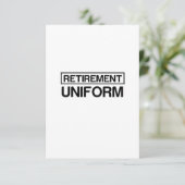 CARTE DE REMERCIEMENTS UNIFORM DE RETRAITE (Debout devant)