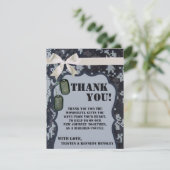 Carte De Remerciements uniforme PLAT d'IMPRESSION de DIGITAL de marine du (Debout devant)