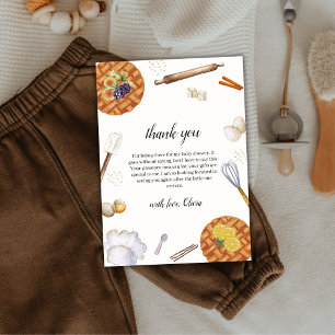 Carte De Remerciements Unique Baby shower Rustique À Tarte