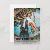 Carte De Remerciements Unique Fun Kitschy Honeymoon Photo Mariage (Devant / Derrière)