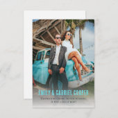 Carte De Remerciements Unique Fun Kitschy Honeymoon Photo Mariage (Devant / Derrière)