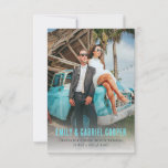 Carte De Remerciements Unique Fun Kitschy Honeymoon Photo Mariage<br><div class="desc">Capturez une photo de lune de miel créative, amusante et unique pour vos cartes de remerciements mariages. Vous pouvez modifier la couleur de votre type et le style de police à l'aide de l'outil de conception simple. Sélectionnez simplement votre type dans l'image, puis choisissez parmi les styles à droite. Ajoutez...</div>