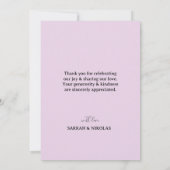 Carte De Remerciements Uniquité Des Fleurs D'Aquarelle Violet (Dos)