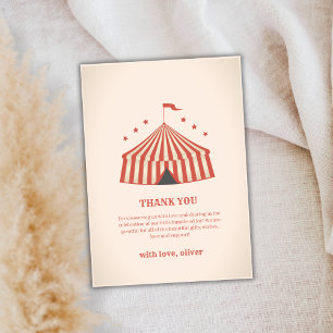 Carte De Remerciements Unque Vintage Carnival Circus Big Top Baby shower