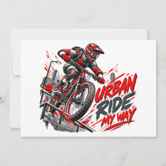 Carte De Remerciements Urban Ride My Way – Cyclisme Extrême en Ville