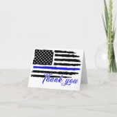 Carte De Remerciements USA Aquarelle Drapeau américain Militaire Patrioti (Devant)