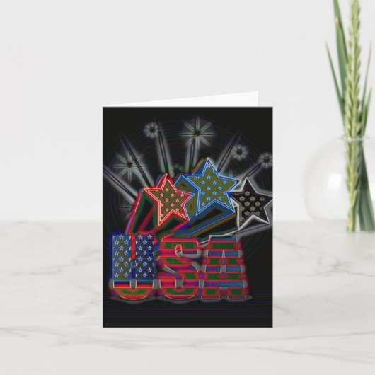 Carte De Remerciements USA Fiers (Devant)