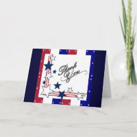 USA Patriotique AmericaThank You Card