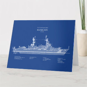 Carte De Remerciements USCG Cutter Hamilton whec-715 - ABD