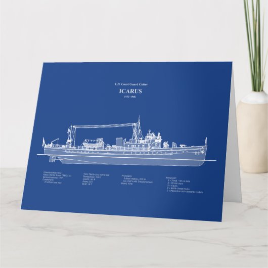 Carte De Remerciements USCG Cutter Icarus wpc-110 - ABD (Devant)