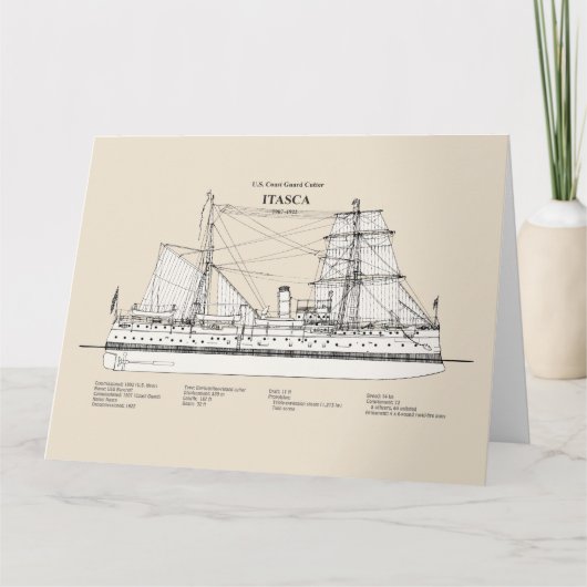 Carte De Remerciements USCG Cutter Itasca - SBD (Devant)