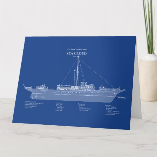 Carte De Remerciements USCG Cutter Sea Cloud wpg-284 - ABD (Devant)