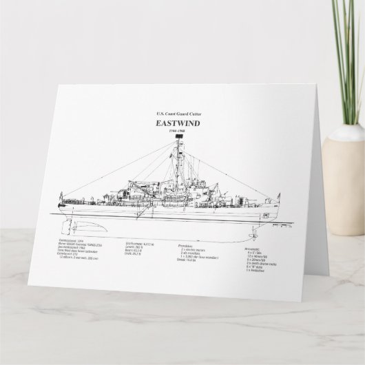 Carte De Remerciements USCGC Eastwind wagb-279 - BD (Devant)