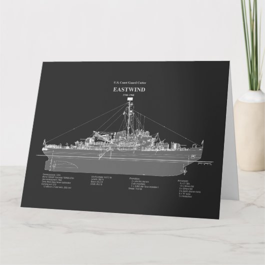 Carte De Remerciements USCGC Eastwind wagb-279 - PD (Devant)