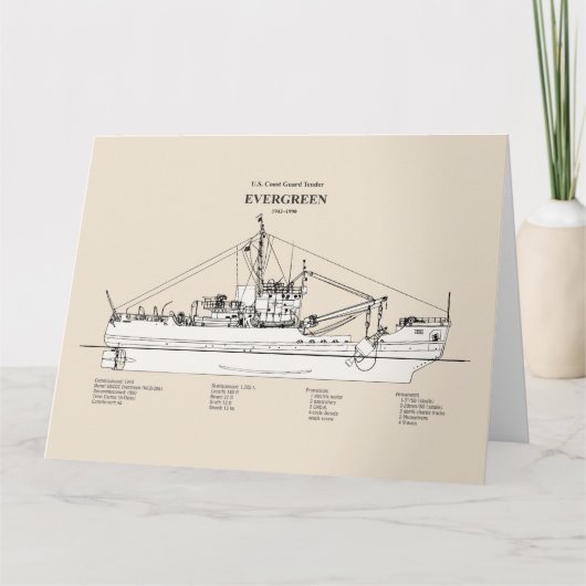 Carte De Remerciements USCGT À feuillage persistant wlb-295 - SBD (Devant)