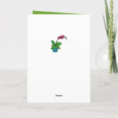 Carte De Remerciements Usine d'orchidée d'aquarelle dans le beau pot (Dos)