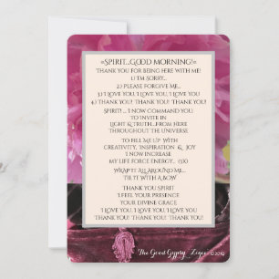 CARTE DE REMERCIEMENTS V.9 BON ESPRIT DU MATIN ACCUEILLANT L'INSPIRATION 