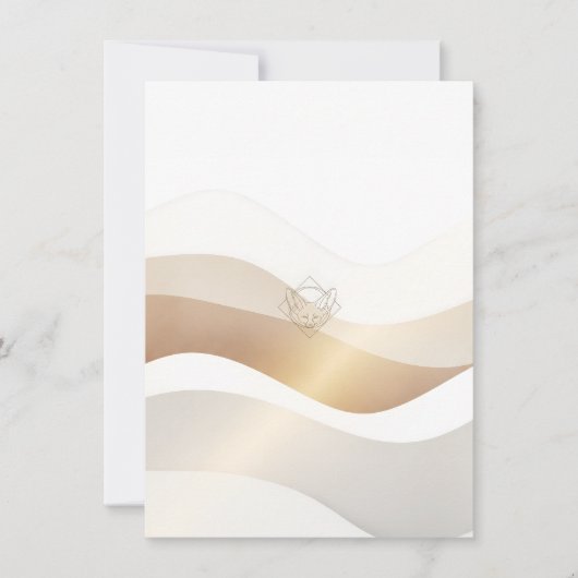 Carte De Remerciements Vagues calmes du désert avec Fennec Essence | Se m (Devant)