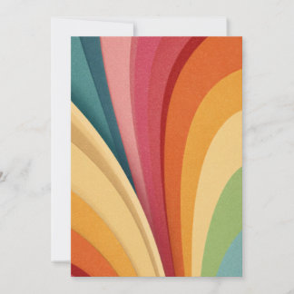 Carte De Remerciements Vagues et formes colorées dans le design