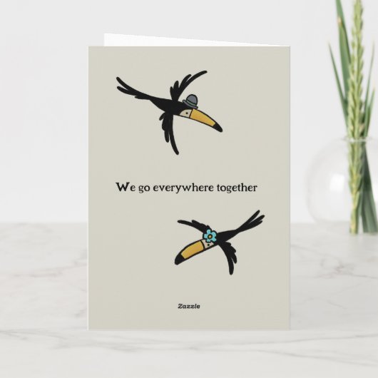 Carte De Remerciements Valentine’s Day card: Awesome Two Toucans with Pic (Dos)