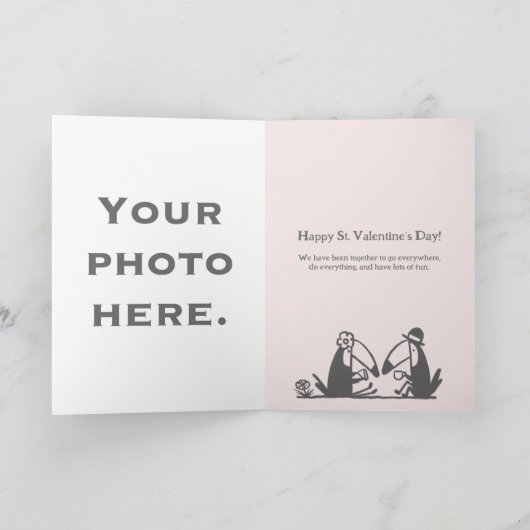Carte De Remerciements Valentine’s Day card: Awesome Two Toucans with Pic (Intérieur)