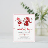 Carte De Remerciements Valentines typographie et gnomes (Debout devant)