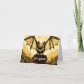 Carte De Remerciements Vampire batte Halloween tente de nourriture étique (Devant)