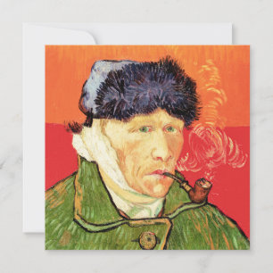 Carte De Remerciements Van Gogh - Autoportrait avec l'oreille bandée et p