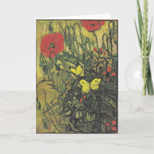 Carte De Remerciements Van Gogh Papillons Papillons Fleurs de la paix Des