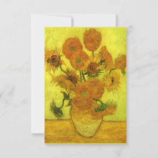 Carte De Remerciements Van Gogh - Quatorze tournesols, (Devant)