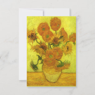 Carte De Remerciements Van Gogh - Quatorze tournesols,