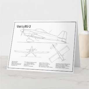 Carte De Remerciements Van’s RV-3 - Plans de plan d’avion BD