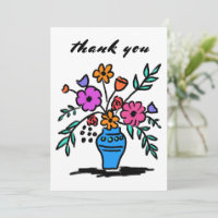 Vase Floral Croquis Fantaisiste Coloré Audacieux