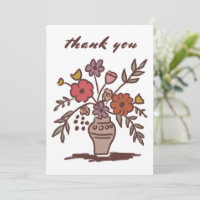 Vase Floral Rustique Fantaisiste Croquis Couleurs 