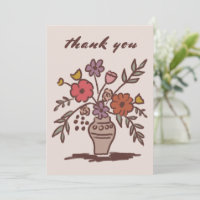 Vase Floral Rustique Fantaisiste Croquis Couleurs