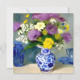 Carte De Remerciements Vase tranquille des fleurs Imprimer