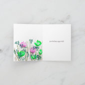 Carte de remerciements végétal Abstrait (Intérieur)