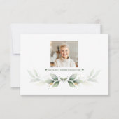 Carte De Remerciements Végétation aérienne Eucalyptus Célébration de la v (Dos)