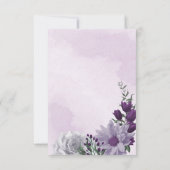 Carte De Remerciements végétation fleurie violette et blanche (Dos)