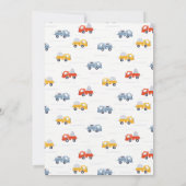 Carte De Remerciements Véhicule de construction de camion à vidange Cute  (Dos)