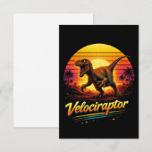 Carte De Remerciements Vélociraptor (Devant / Derrière)