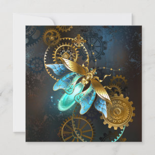 Carte De Remerciements Ver luisant Steampunk