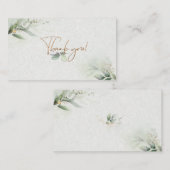 Carte de remerciements verdoyant - design feuille (Devant / Derrière)