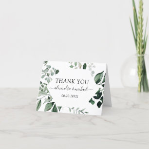 Carte De Remerciements Verdure botanique Foliage Aquarelle Mariage que